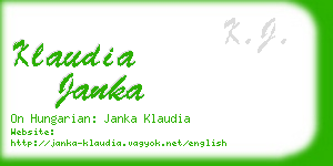 klaudia janka business card